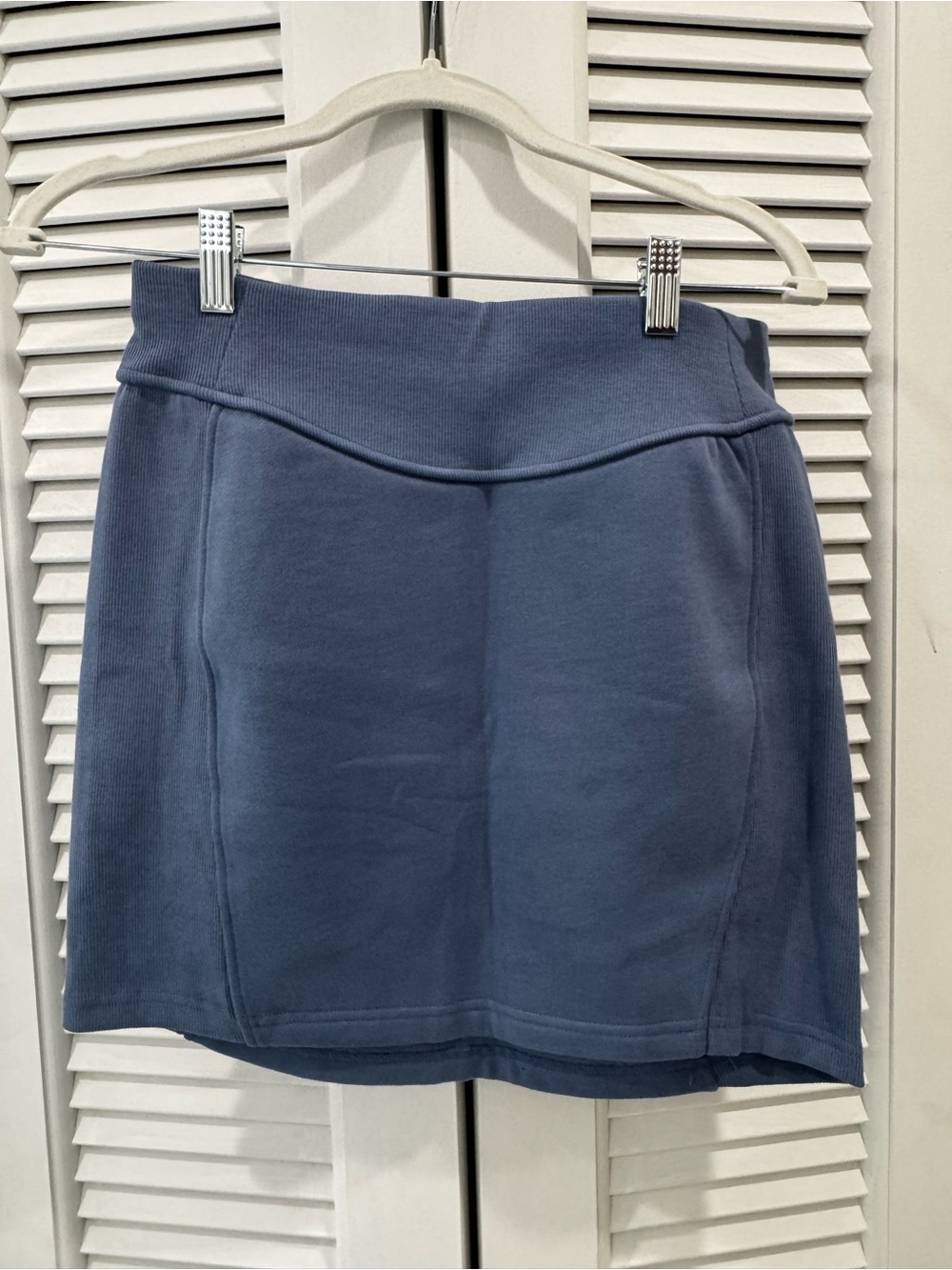 lululemon athletica Slate-Blue Knit Mini Skirt